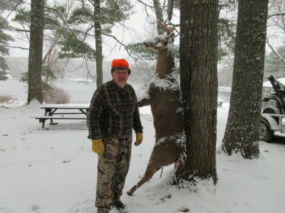 Man and deer