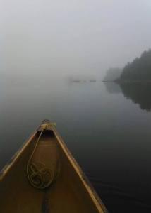 Canoeing into the fog